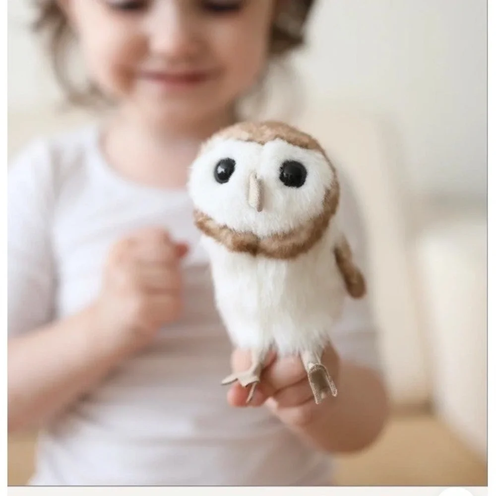 Vintage Folkmanis 2003 Mini Barn‎ Owl Finger Puppet 4.5 Inches Excellent Age 3+